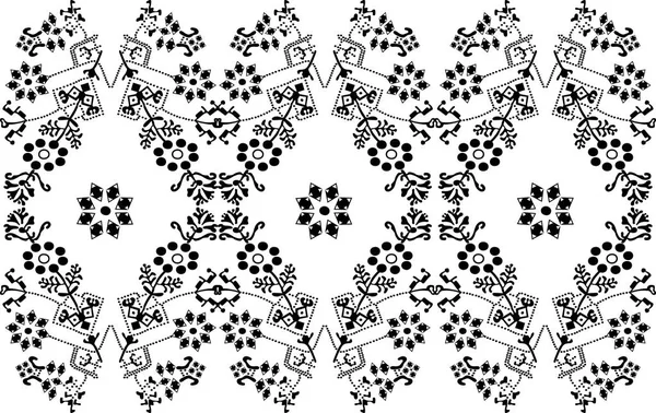 Motif d'ornement de broderie de dentelle florale — Image vectorielle