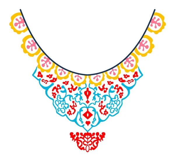 Necklace ornament embroidery design — Stock Vector © WorkingPENS 128795436