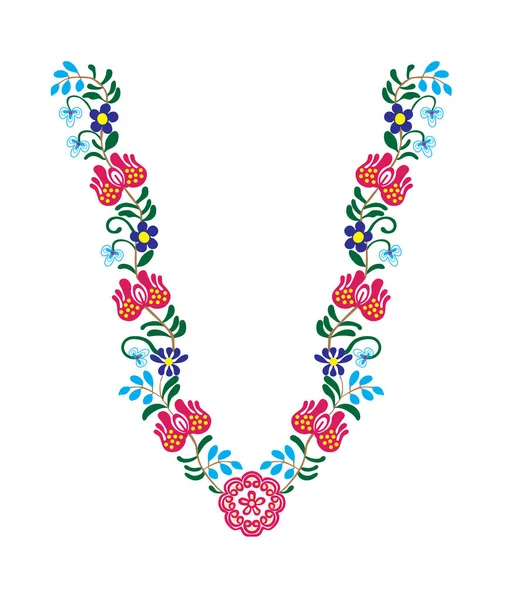 Floral neck ornament embroidery — Stock Vector © WorkingPENS 128794728