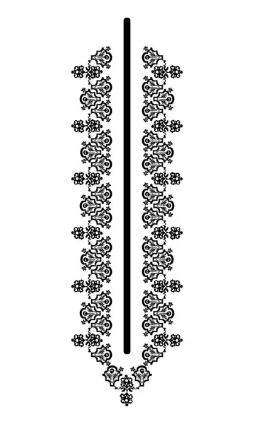 Design de bordado ornamento pescoço — Vetor de Stock