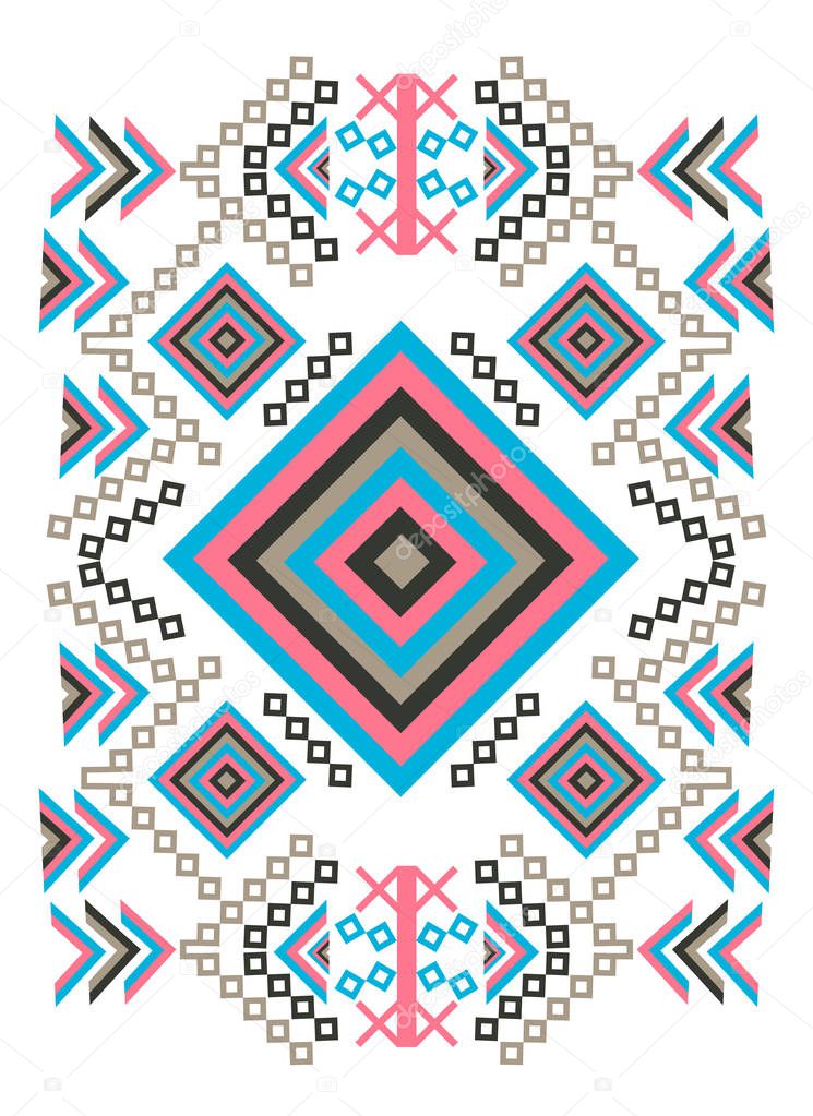 Tribal, ethnic geometric pattern