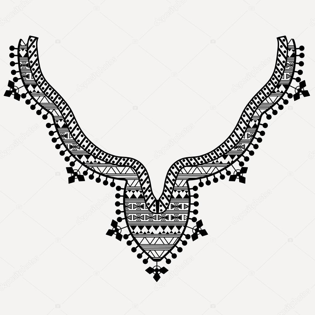 Neck ornament embroidery design Stock Vector Image by ©WorkingPENS