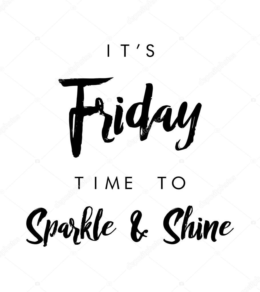 Friday slogan lettering print Stock Vector © WorkingPENS #128827784 Friday slogan lettering print Stock Vector © WorkingPENS #128827784