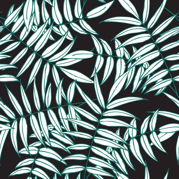 Palm lämnar mönster — Stock vektor