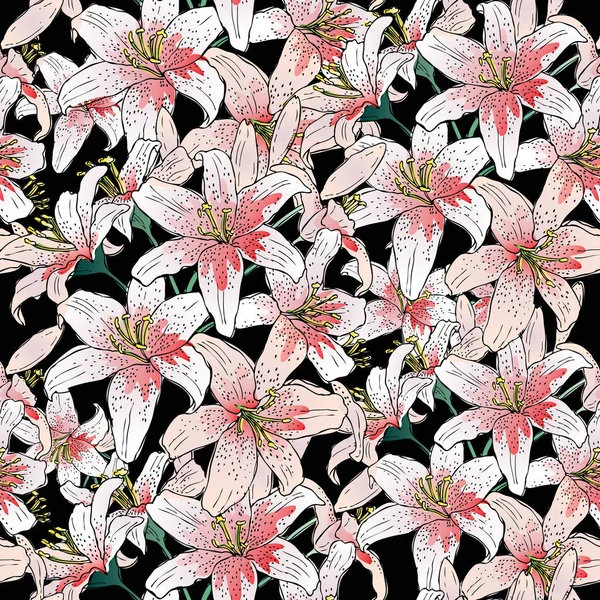 Гібіскус квітковий візерунок — стоковий вектор