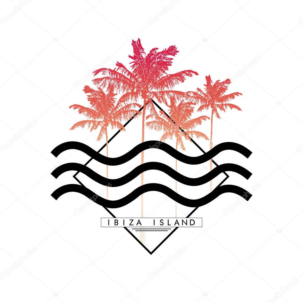 Palm trees, summer graphic