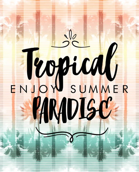 Tropical print with text