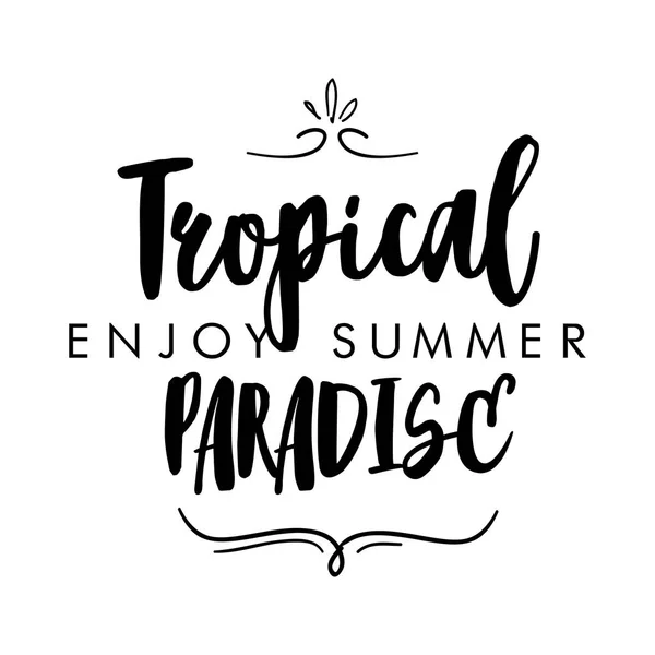 Texto tropical imprimir — Vector de stock