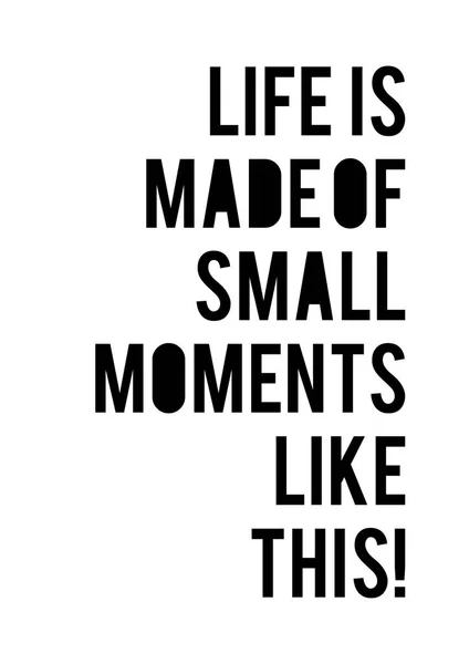 人生はこのような小さな瞬間から成ってください。 — ストックベクタ