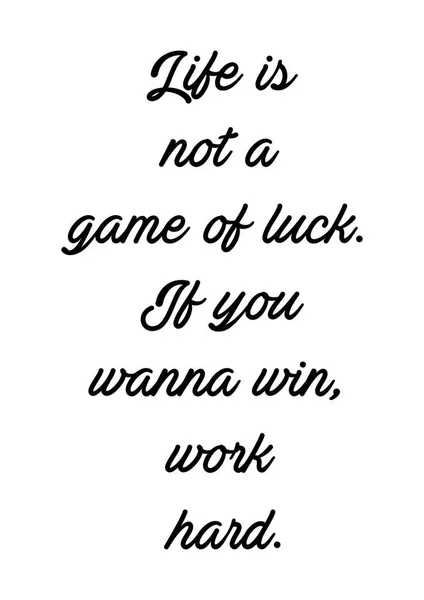 人生は運のゲームではないです。 — ストックベクタ