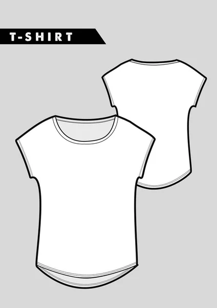 Moda camiseta em branco —  Vetores de Stock