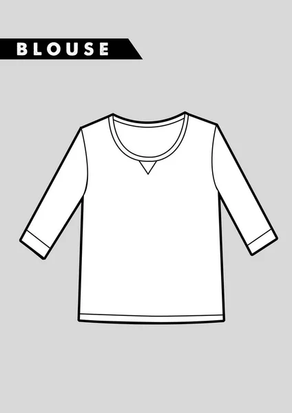 时尚女式衬衫 — 图库矢量图片