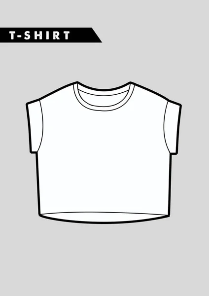 Moda camiseta em branco — Vetor de Stock