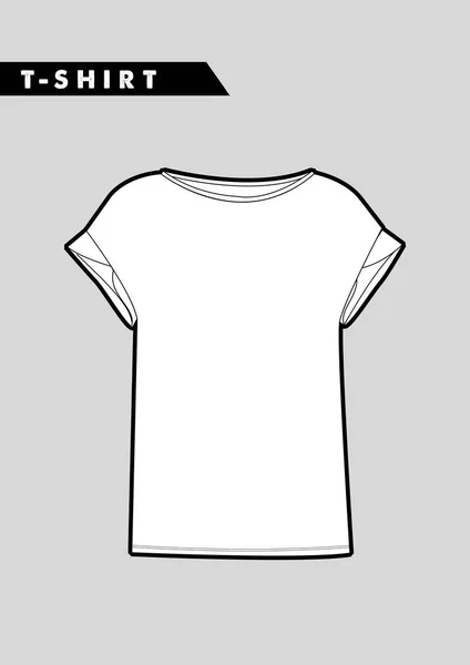 Modna Koszulka puste — Wektor stockowy