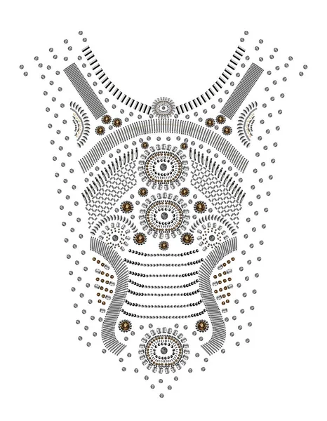 Verzierung des Halses mit Metallnieten — Stockvektor
