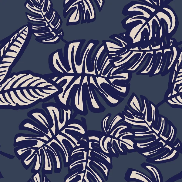 Тропічний листя візерунком — стоковий вектор