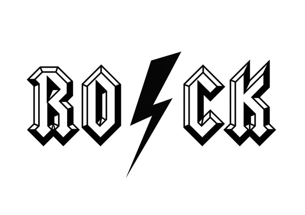 Rock and roll nyomtatási — Stock Vector