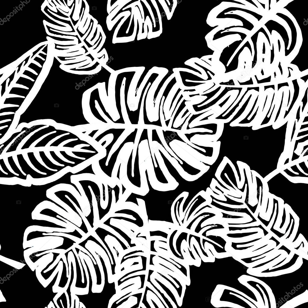 Tropical leaves pattern