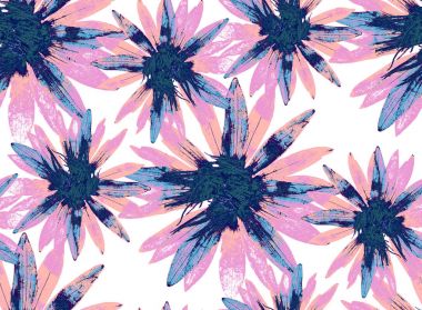 Gerbera çiçek desenli