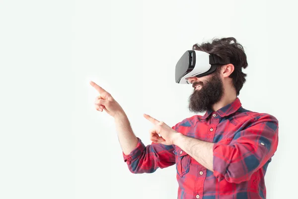Virtuális valóság szemüveg ember — Stock Fotó