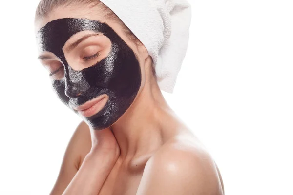Vrouw verwennerij gezicht huid — Stockfoto