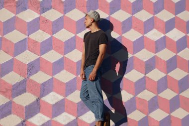 Trendy adam boyalı duvar