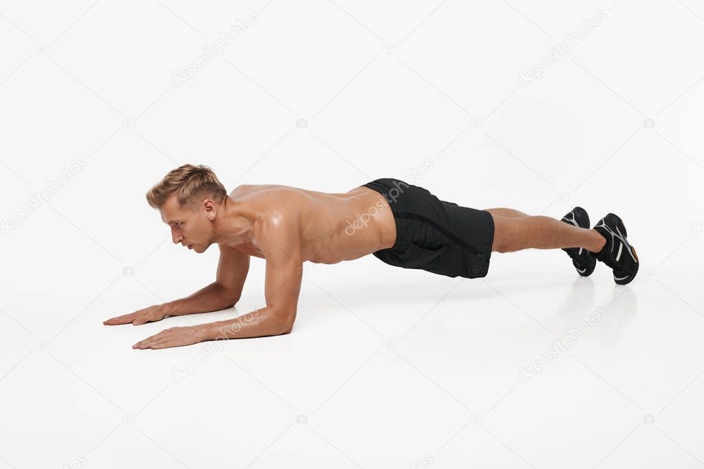 Man in plank pose