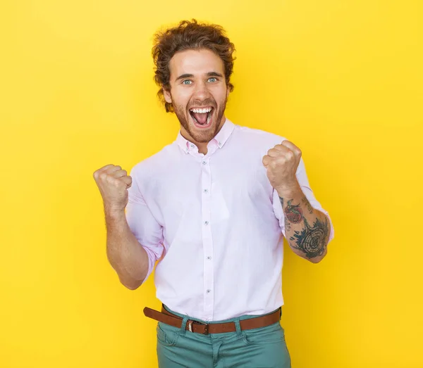 Emotional man looking at camera — Stock Photo, Image