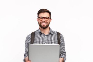 Beyaz üstünde laptop ile içerik öğrenci