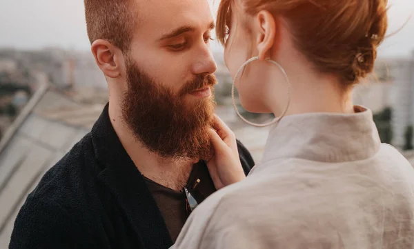 Young couple during romantic date — Stock Photo, Image