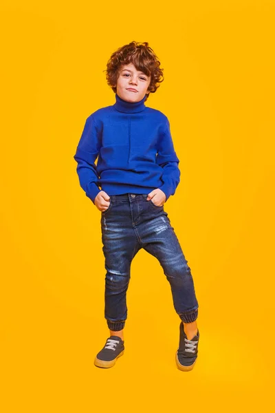 Funny boy in stylish outfit — Stock Photo, Image