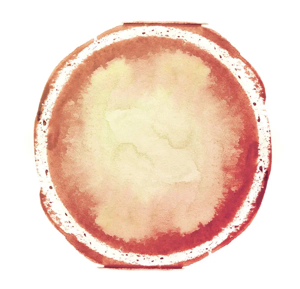 Esfera Aquarela Colorida Pintura Abstrata Tinta Vermelha Magenta Branca Blank — Fotografia de Stock