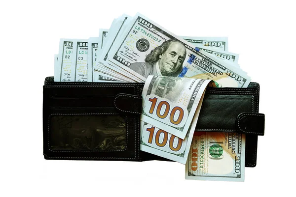 yüz dolar faturaları siyah çanta içinde