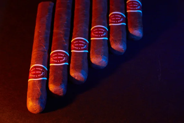 Many cigars in humidor — Stock Photo, Image