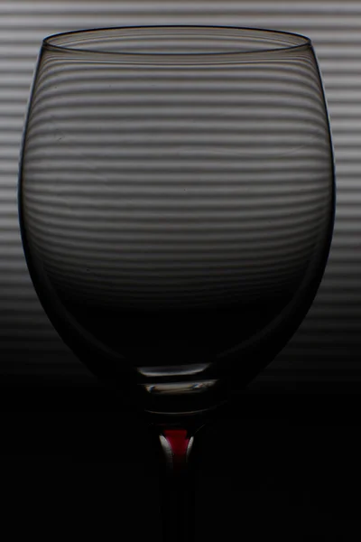 Wine glass on striped — Stock Photo, Image
