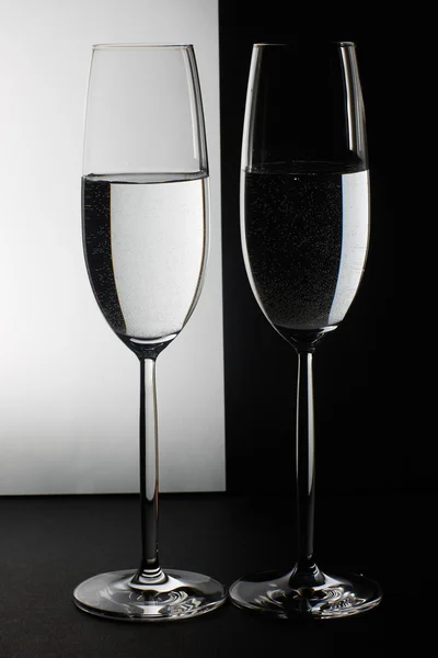 Two glasses on the table — Stock Photo, Image