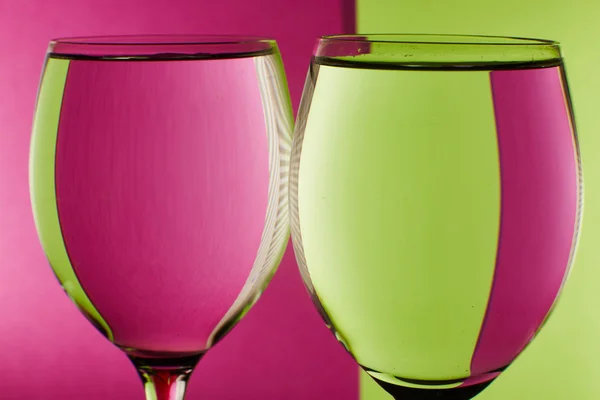 Two glasses on the table — Stock Photo, Image