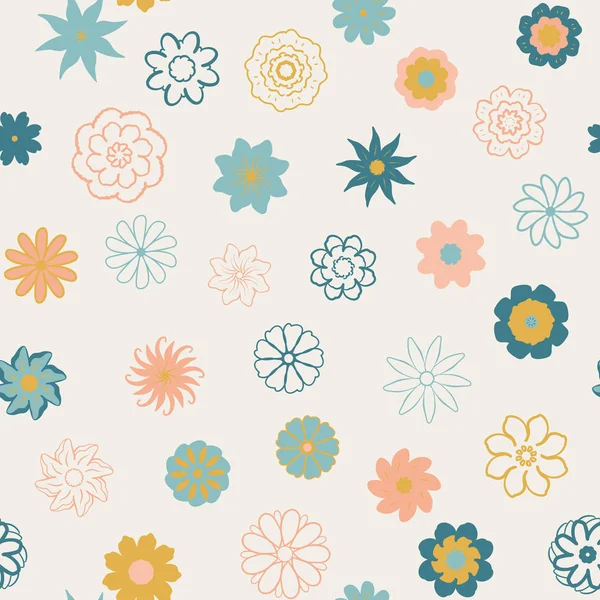 Cute Floral pattern in the small flower. Ditsy print . Motifs scattered random. Seamless vector texture. Elegant template for fashion prints. Printing with very small light flowers. warm color, pastel colors