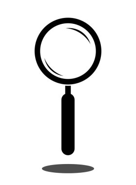 Büyüteç camı. Büyüteç'i. Basit simgesi. İzole