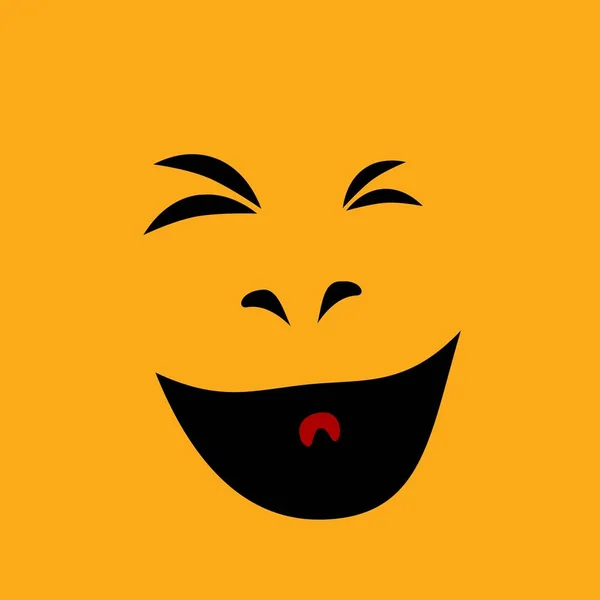 Nevetés. Boldog arc. Design elem — Stock Vector