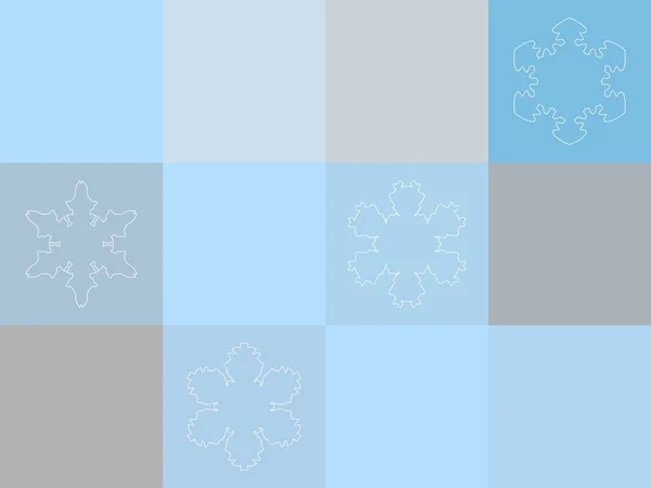 Μπλε χριστουγεννιάτικο χρώμα χωρίς ραφή πρότυπο με νιφάδες χιονιού — Διανυσματικό Αρχείο