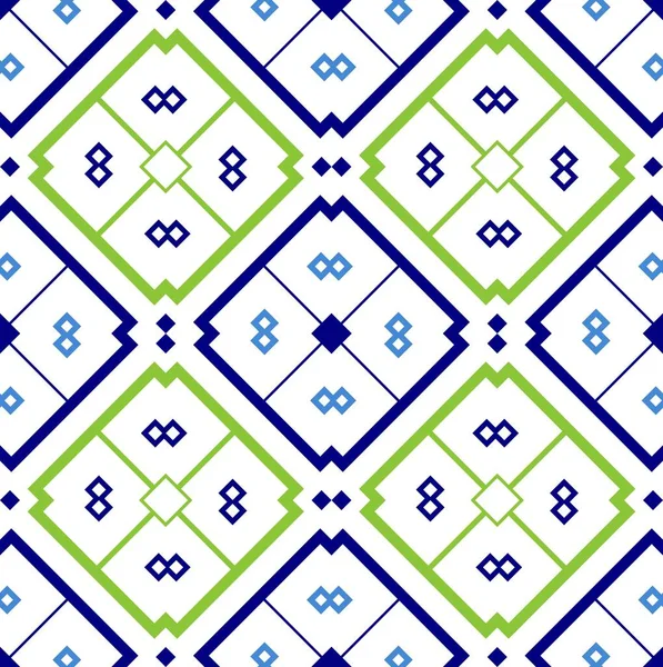 Seamless mosaic tile pattern over white - Stok Vektor