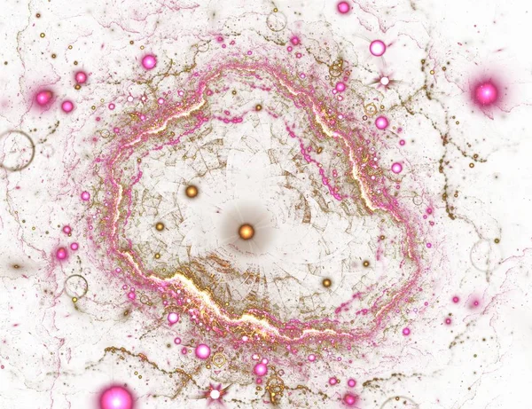 Nubes fractales abstractas sobre fondo blanco. Arte fractal — Foto de Stock