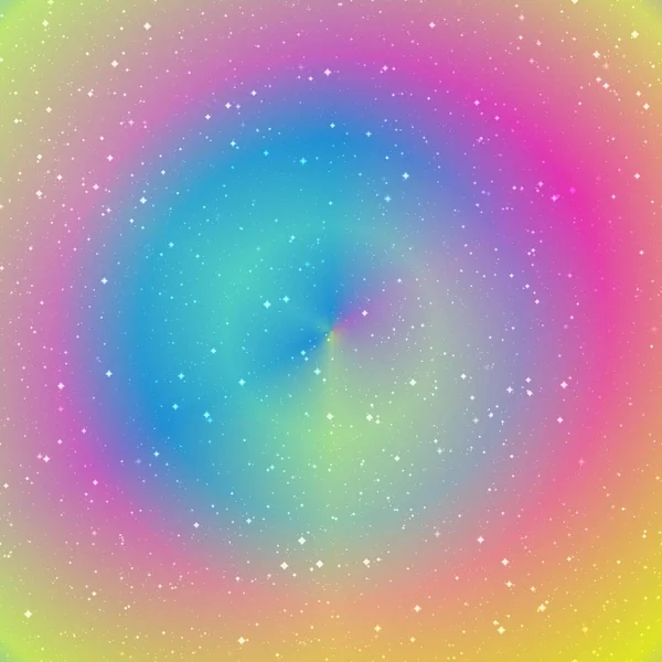 Magic ring background. The energy flow tunnel in pink, yellow and blue