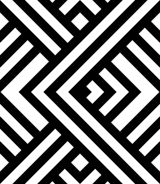 Nahtloses Muster mit schwarzen und weißen Diagonalstreifen — Stockvektor