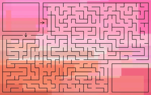 Labyrinth Spiel Für Mädchen Labyrinth Rätsel Mit Ein Und Ausgang — Stockfoto