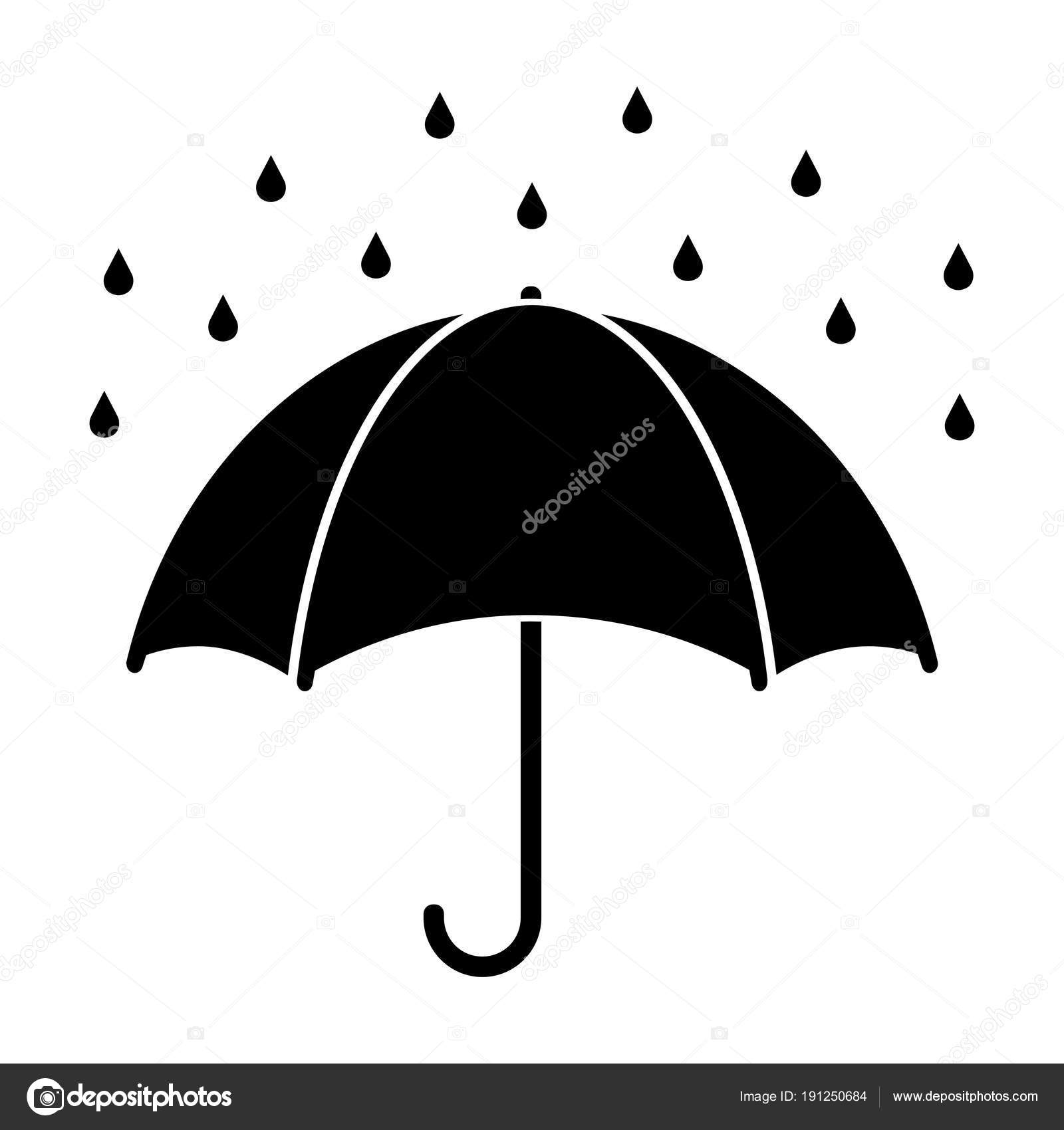 Clipart Silhouette Umbrella Silhouette Umbrella Raindrops