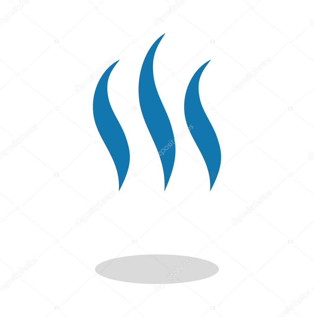 Aroma odor icon isolated on white background. Flat design symbol with drop shadow