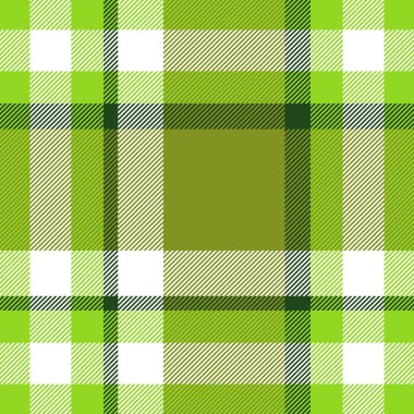 Kusursuz geometrik gingham deseni. Soyut arkaplan. Yeşil gölgeler ve beyaz çizgiler