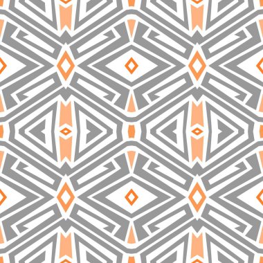 Beyaz arkaplan üzerinde kusursuz renkli geometrik desen. Tekrarlayan modern döşeme, ambalaj kağıtları, tekstil baskıları, duvar kağıtları vs.. 